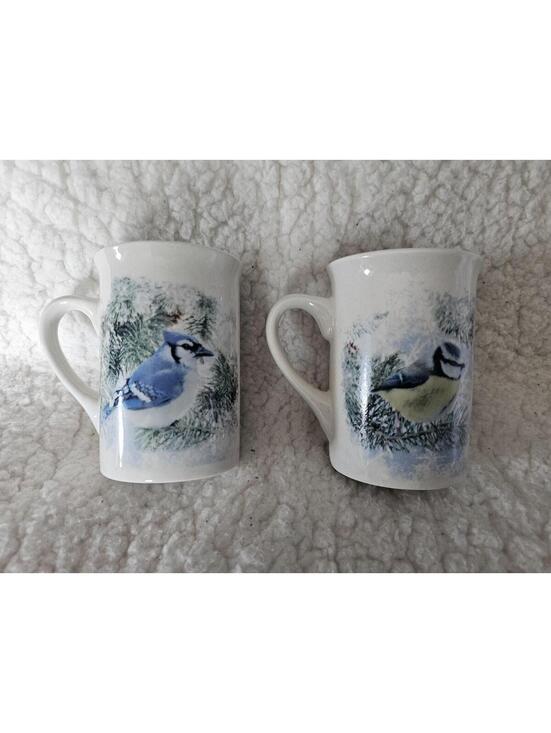 designpac Other - (Set of 2) Vintage Designpac Beautiful Bird Coffee Tea Mug Cup White 4" Ceramic